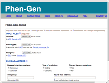 Tablet Screenshot of phen-gen.com